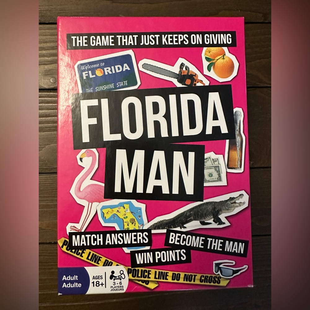 Florida Man Adult Party Game - Never Played, Not Wrapped